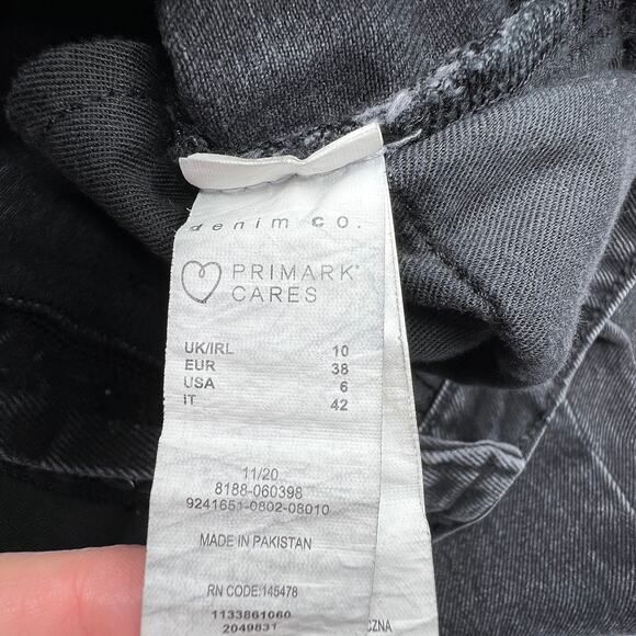 Primark Denim CO. Black Button Fly Jeans 4/6 - Picture 7 of 11
